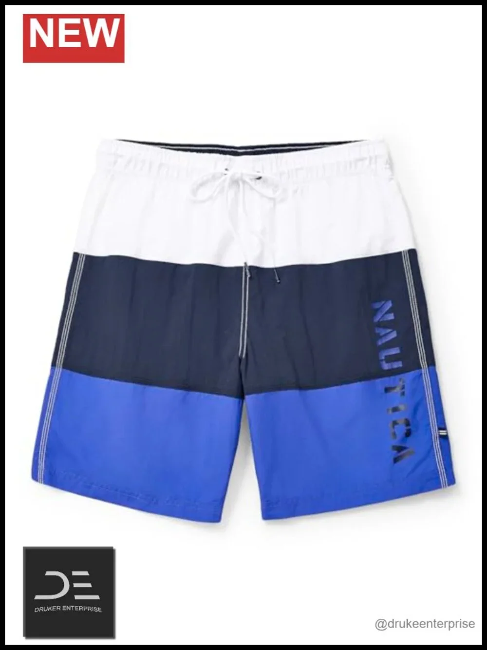 Quick Dry Classic Logo Tri-Block Swim Trunk